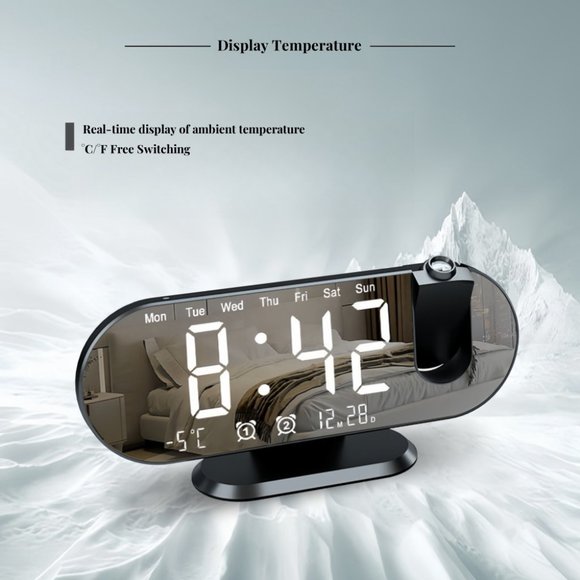 Multifunctional Creative LED Projection Clock - Picture 11 of 16